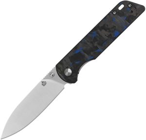 QSP Parrot Linerlock V2 Blue Carbon Fiber Folding Knife