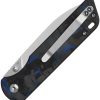 QSP Parrot Linerlock V2 Blue Carbon Fiber Folding Knife
