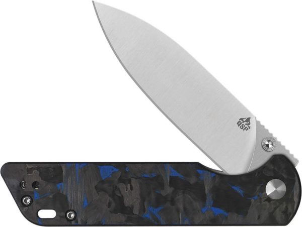 QSP Parrot Linerlock V2 Blue Carbon Fiber Folding Knife