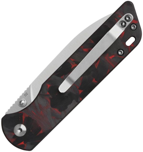 QSP Parrot Linerlock V2 Red Carbon Fiber Folding Knife