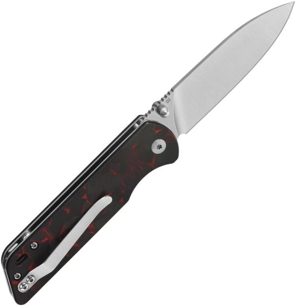 QSP Parrot Linerlock V2 Red Carbon Fiber Folding Knife