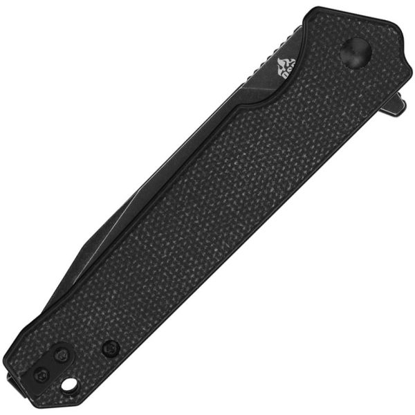 QSP Mamba Linerlock Folding Knife - Micarta Black Stonewash