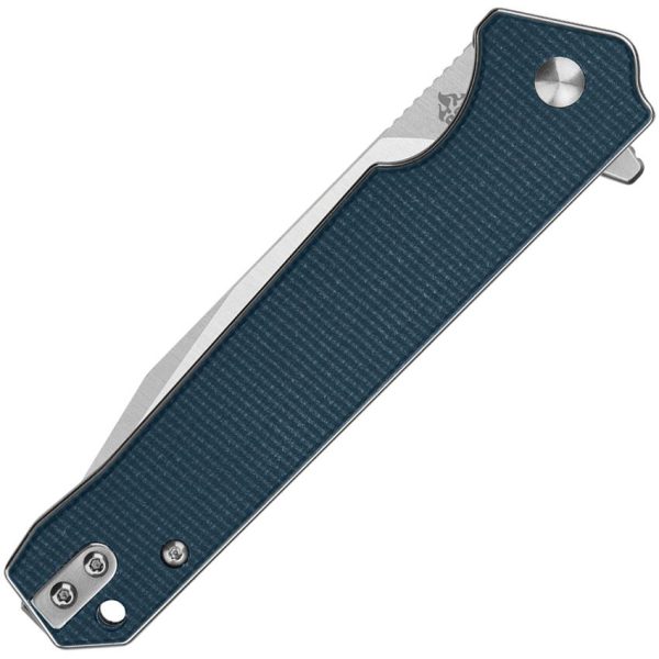 QSP Mamba Linerlock Folding Knife - Blue Micarta Satin