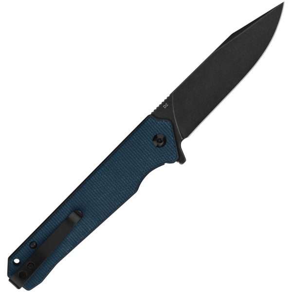 QSP Mamba Linerlock Folding Knife - Blue Micarta Stonewash