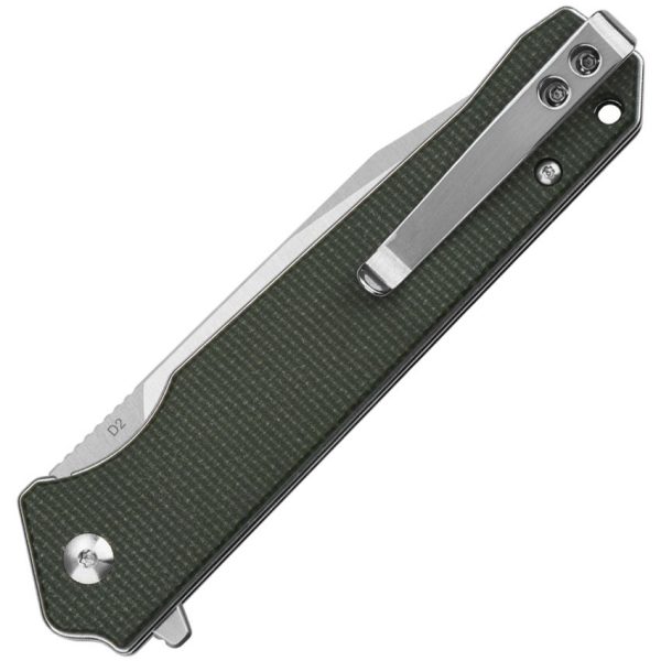 QSP Knife Mamba Linerlock - Green Micarta D2