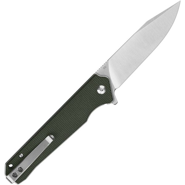 QSP Knife Mamba Linerlock - Green Micarta D2