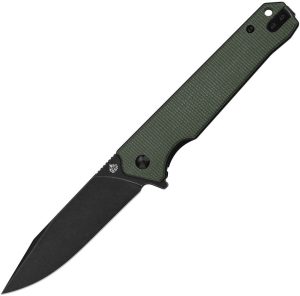 QSP Knife Mamba Linerlock - Green Micarta D2
