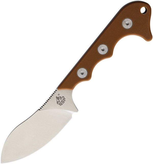 QSP Knife Neckmuk Brown G10 - Full Tang Neck Knife