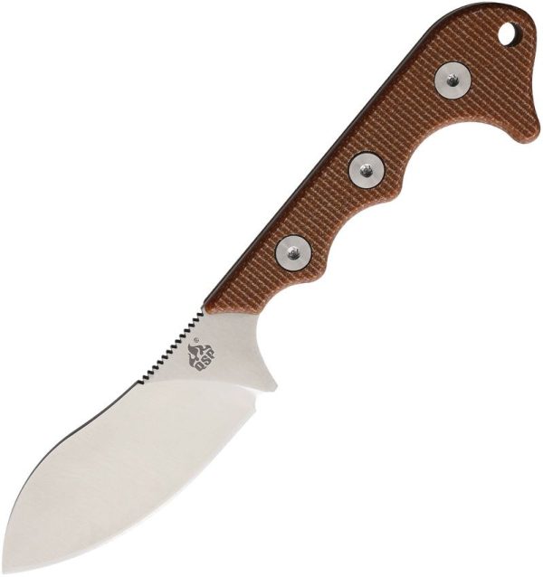 QSP Knife Neckmuk Brown Micarta - Full Tang Neck Knife