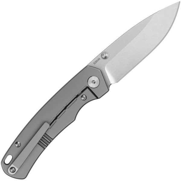 QSP Puffin Framelock Folding Knife Titanium CPM S35VN