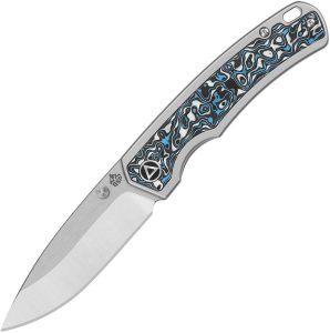 QSP Puffin Framelock Titanium Folding Knife CPM S35VN