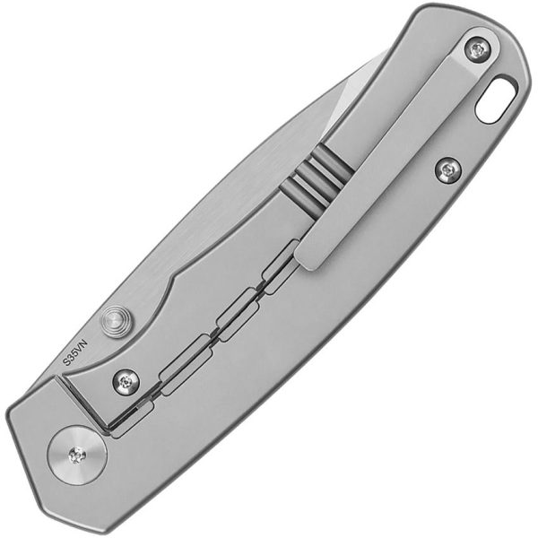 QSP Puffin Framelock Folding Knife S35VN Titanium Carbon Fiber