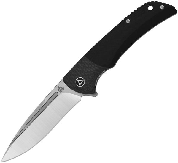 QSP Harpyie Linerlock Black Folding Knife CPM S35VN G10