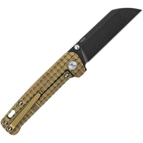 QSP Penguin Framelock Folding Knife 154CM Black Titanium