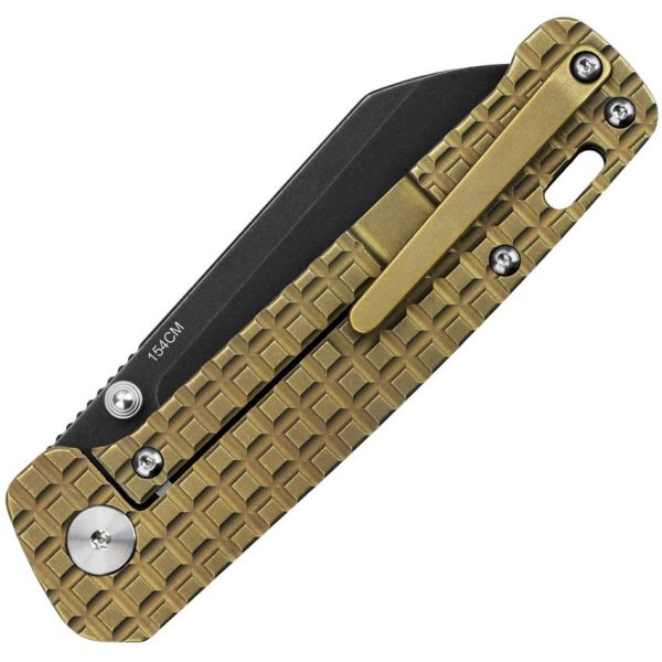 QSP Penguin Framelock Folding Knife 154CM Black Titanium