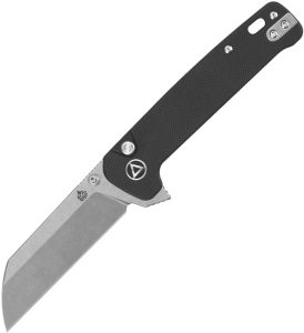 QSP Penguin Button Lock Folding Knife 14C28N Black G10