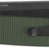 QSP Penguin Button Lock Folding Knife 14C28N Black Green Micarta