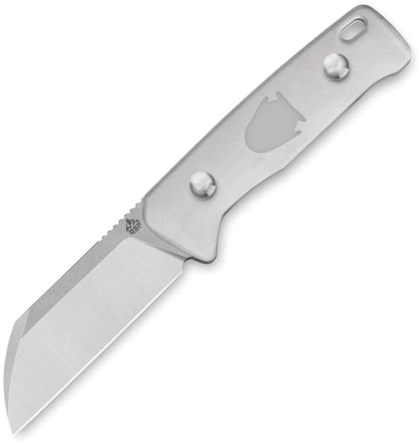 QS130BPA1.jpg QSP Baby Penguin Fixed Blade 14C28N Sandvik Clear Acrylic