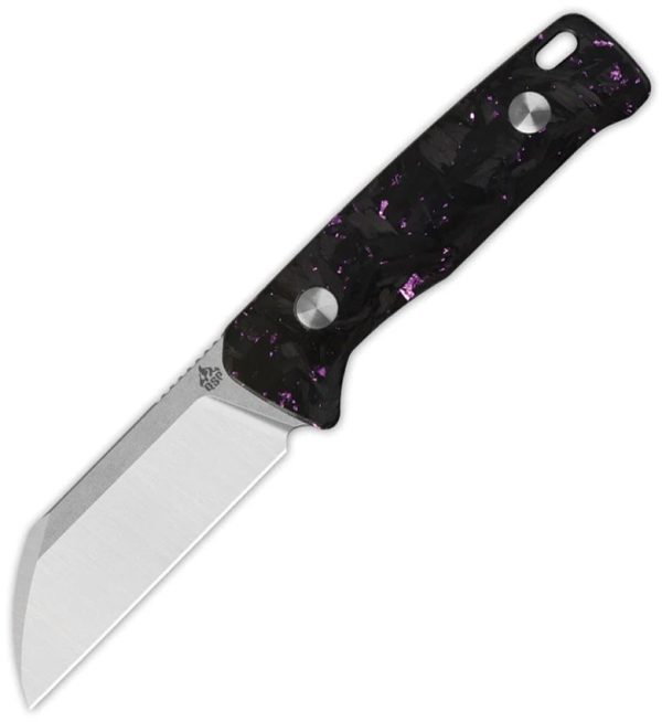 QSP Baby Penguin Fixed Blade 14C28N Purple Carbon Fiber