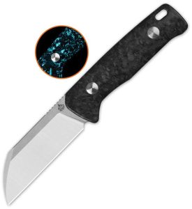 QSP Baby Penguin Fixed Blade Blue Glow Carbon Fiber 14C28N