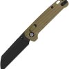 QSP Penguin Glyde Lock Sheepsfoot Khaki Black Blade