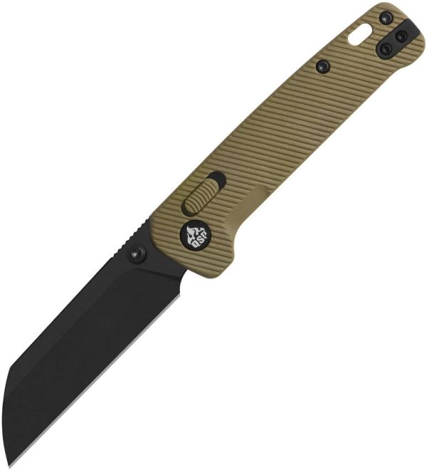 QSP Penguin Glyde Lock Sheepsfoot Khaki Black Blade