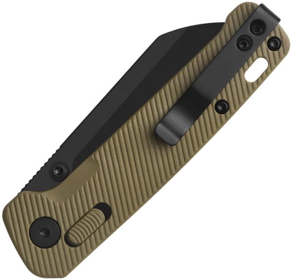 QSP Penguin Glyde Lock Sheepsfoot Khaki Black Blade