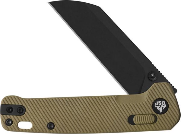 QSP Penguin Glyde Lock Sheepsfoot Khaki Black Blade