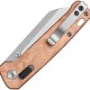 QSP Penguin Glyde Lock Copper G10 Folding Knife 14C28N
