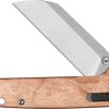 QSP Penguin Glyde Lock Copper G10 Folding Knife 14C28N