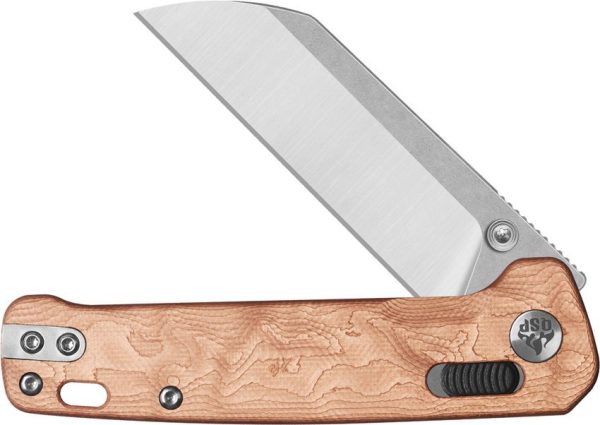 QSP Penguin Glyde Lock Copper G10 Folding Knife 14C28N