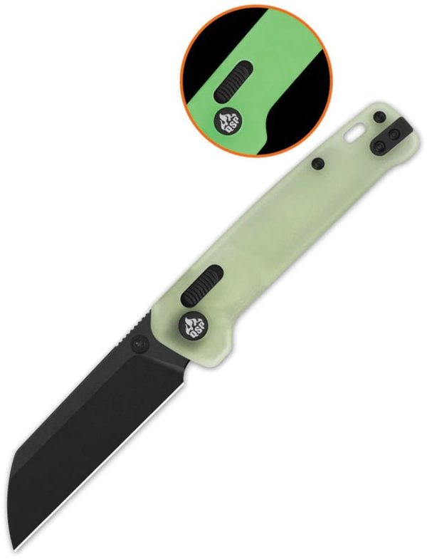 QSP Penguin Glyde Lock Folding Knife 14C28N Glow Resin