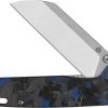QSP Knife Penguin V2 Blue Carbon Fiber G10