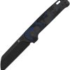 QSP Knife Penguin V2 Blue Carbon Fiber G10