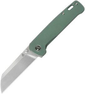 QSP Penguin Linerlock Folding Knife 154CM Green Titanium