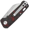 QSP Mini Penguin Red Carbon Fiber 14C28N Folding Knife