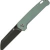 QSP Penguin Linerlock Folding Knife 154CM Green Titanium