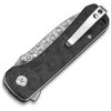 QSP Hawk Linerlock Damascus Carbon Fiber Folding Knife