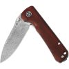 QSP Hawk Linerlock Damascus Cocobolo Folding Knife