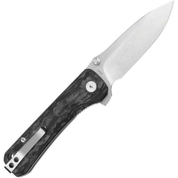 QSP Hawk Linerlock Folding Knife CPM S35VN Carbon Fiber