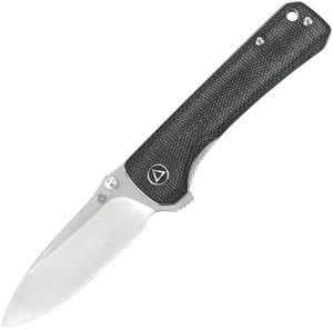 QSP Hawk Linerlock Folding Knife 14C28N Black Micarta