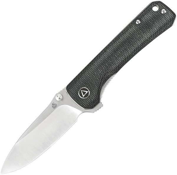 QSP Hawk Linerlock Folding Knife 14C28N Black Micarta