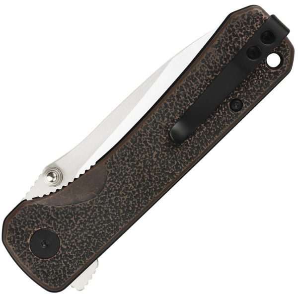 QSP Hawk Linerlock Copper Folding Knife 14C28N Sandvik Blade
