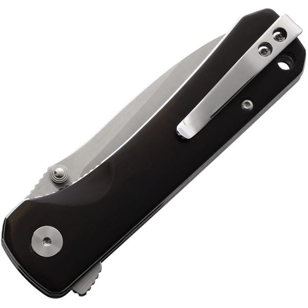 QSP Hawk Linerlock Folding Knife 14C28N Ebony Wood