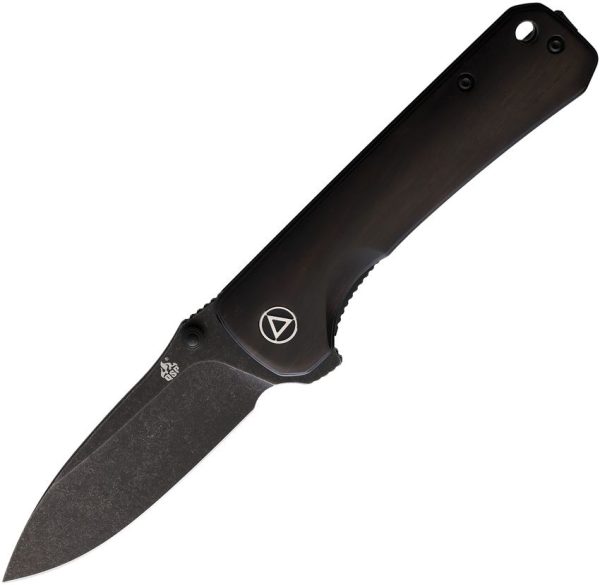 QSP Hawk Linerlock Folding Knife 14C28N Ebony Black