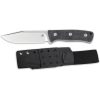 QSP Bison Fixed Blade Black D2 Steel Kydex Sheath Knife