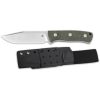 QSP Bison Fixed Blade D2 Steel Green Micarta Kydex Sheath