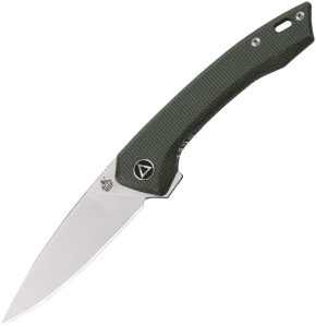 QSP Knife Leopard Linerlock - Green Micarta