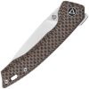 QSP Knife Leopard Linerlock - Brown Micarta