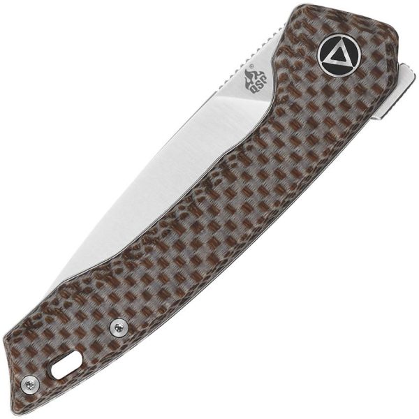 QSP Knife Leopard Linerlock - Brown Micarta